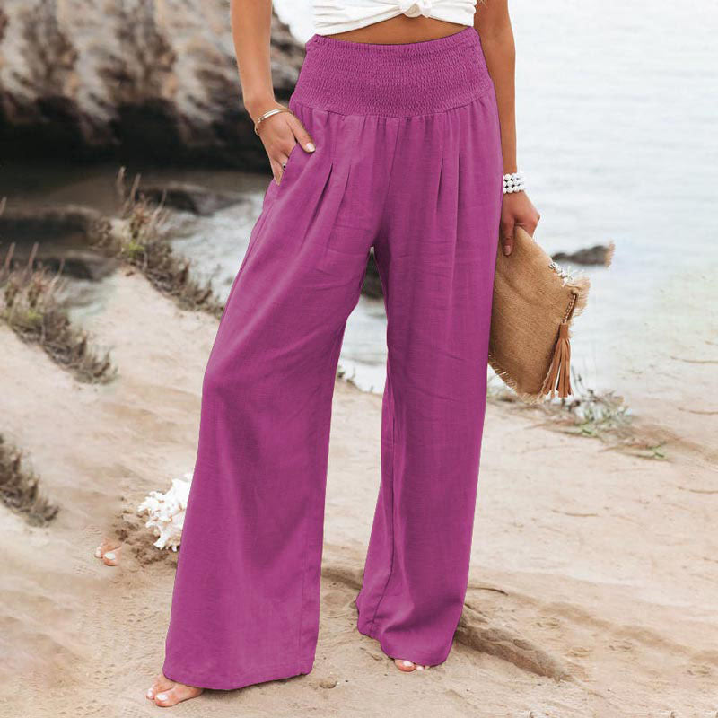 Sandsberg Hose mit Taschen aus einer Leinenmischung