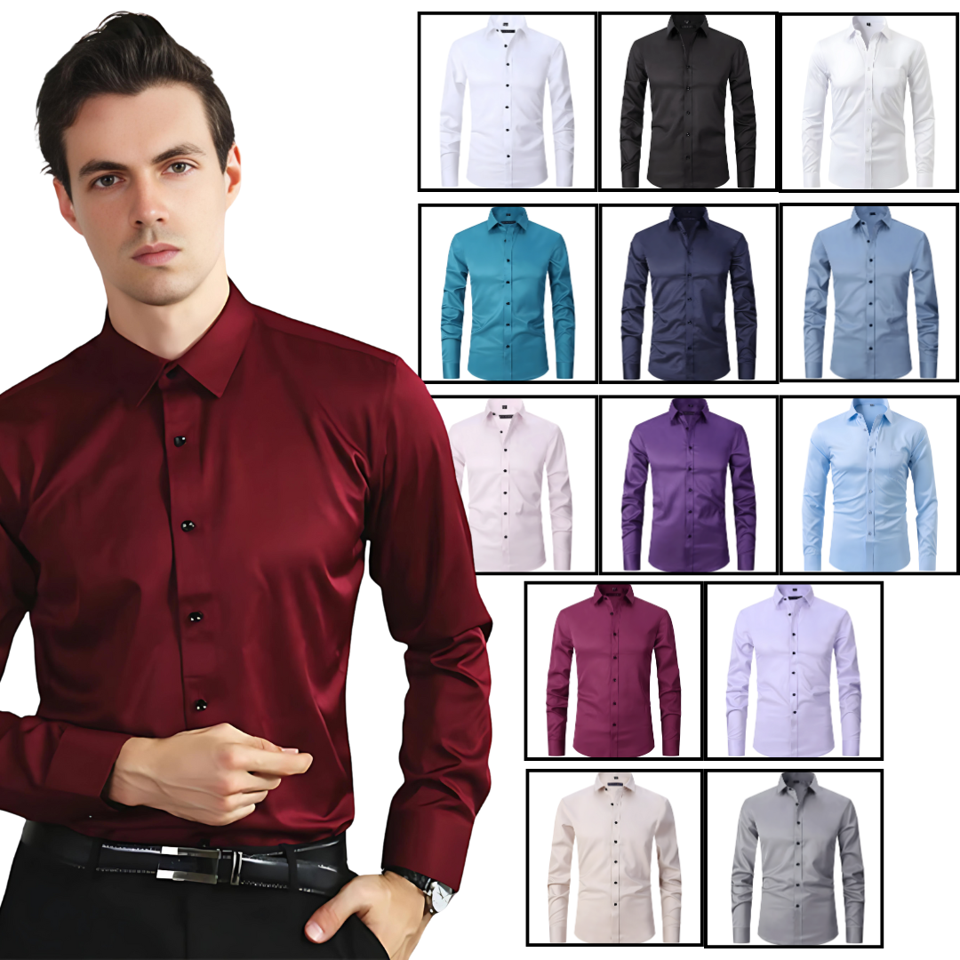 Sandsberg I Atmungsaktives, hoch elastisches Anti-Falten-Hemd