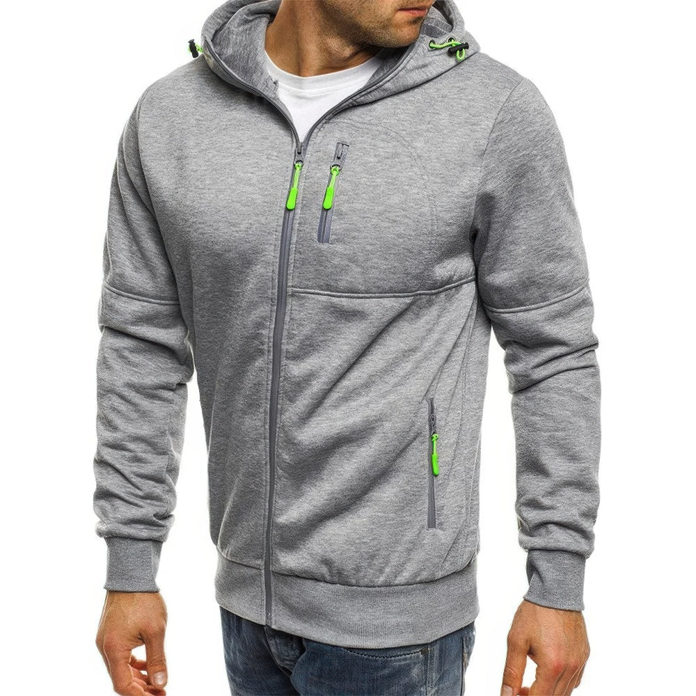Bequeme Herren Hoodie Weste mit Reißverschluss