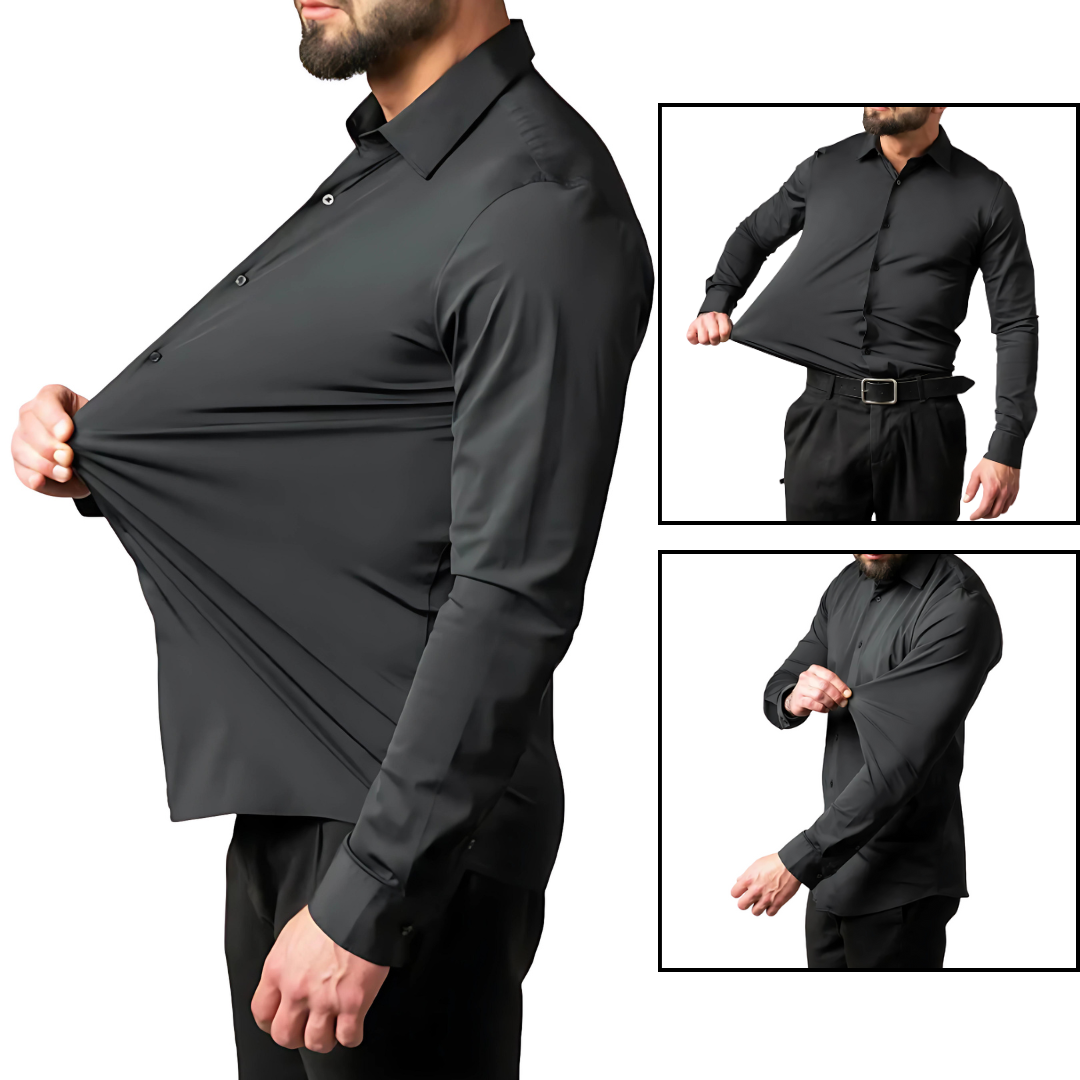 Sandsberg I Atmungsaktives, hoch elastisches Anti-Falten-Hemd