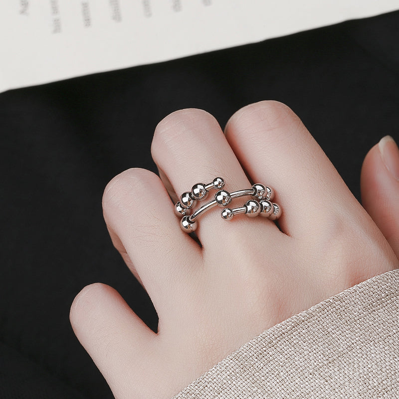 Vertreiben Sie Ihre Angst Kreis Perlen Zappelring