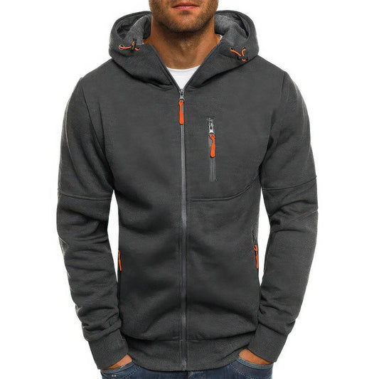 Bequeme Herren Hoodie Weste mit Reißverschluss