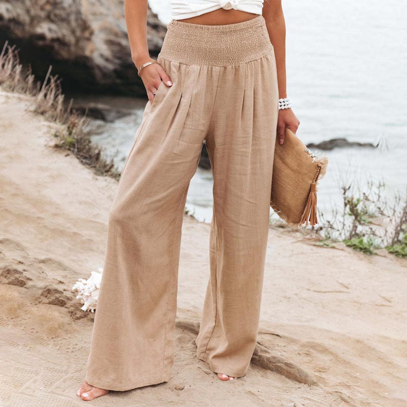 Sandsberg Hose mit Taschen aus einer Leinenmischung