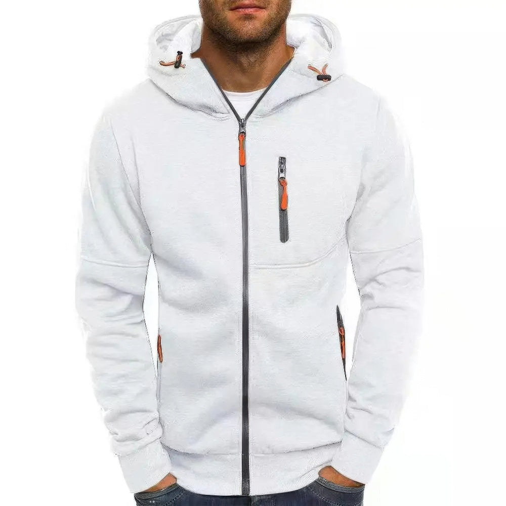 Bequeme Herren Hoodie Weste mit Reißverschluss