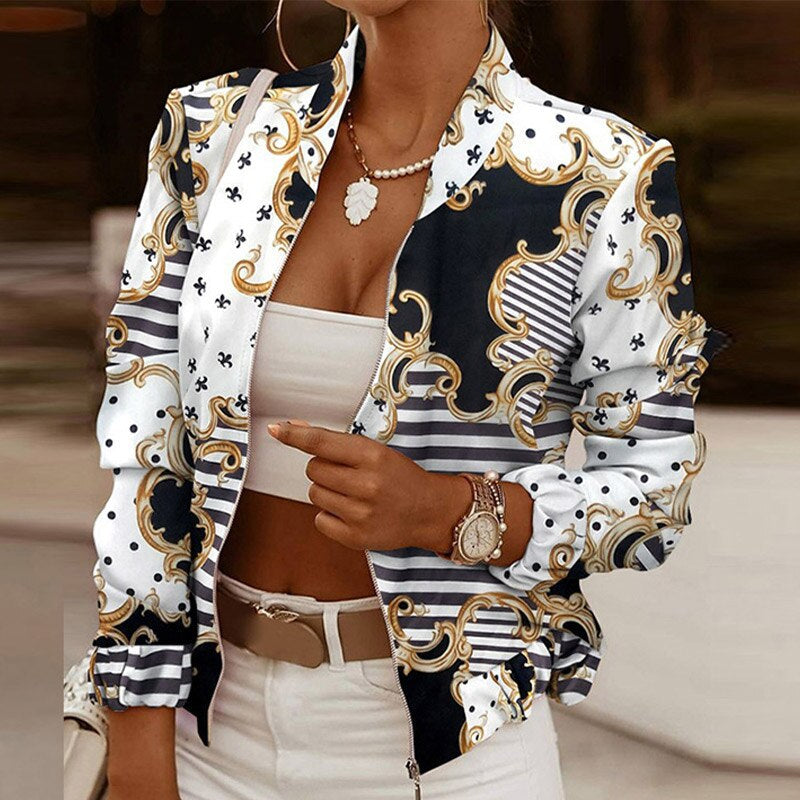 Jacke | Vintage elegante Zwischenjacke für Frauen