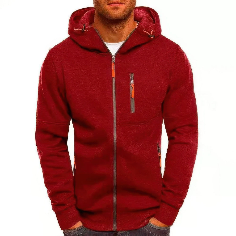 Bequeme Herren Hoodie Weste mit Reißverschluss