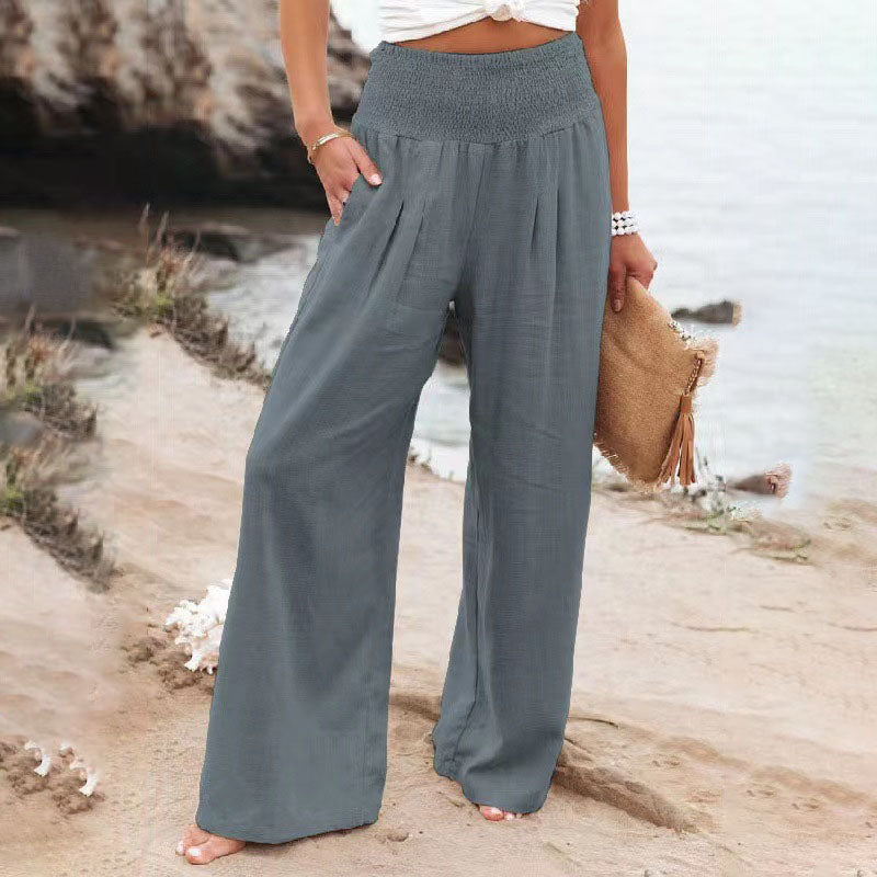 Sandsberg Hose mit Taschen aus einer Leinenmischung