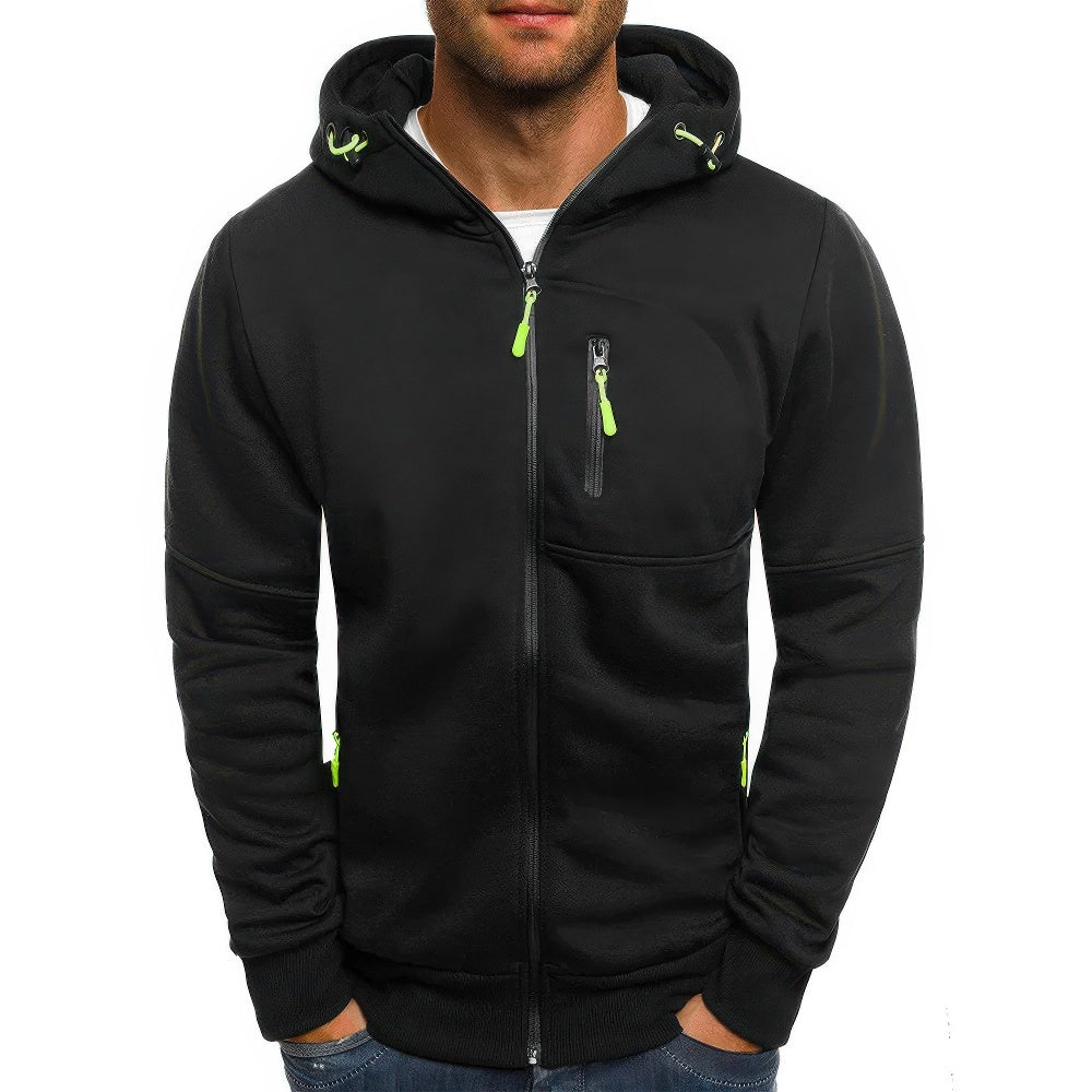 Bequeme Herren Hoodie Weste mit Reißverschluss
