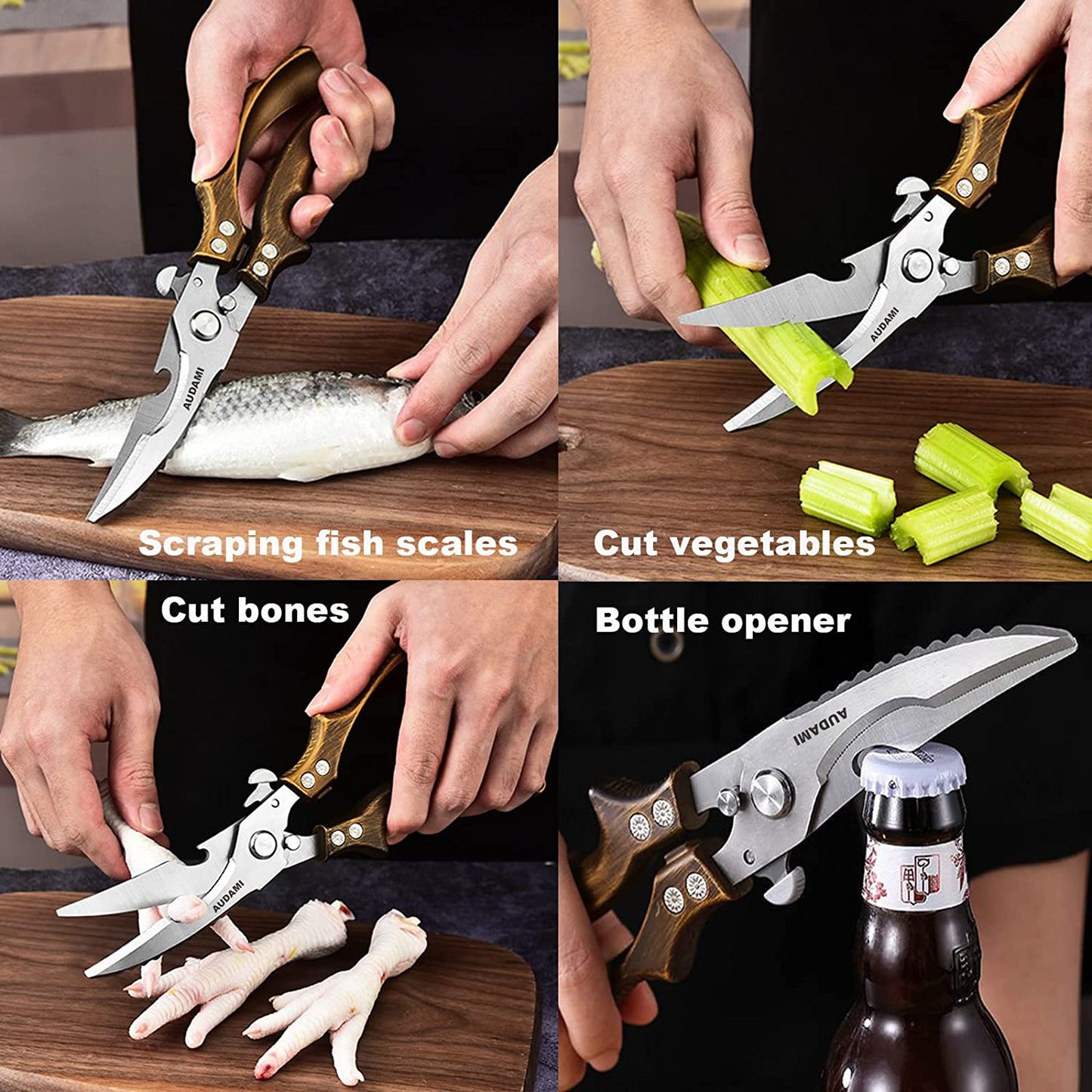 Küchen-Scheren Schwerlast-Küchenscheren-Set 2-Pack, Geflügelscheren Schwerlast-Profischnell