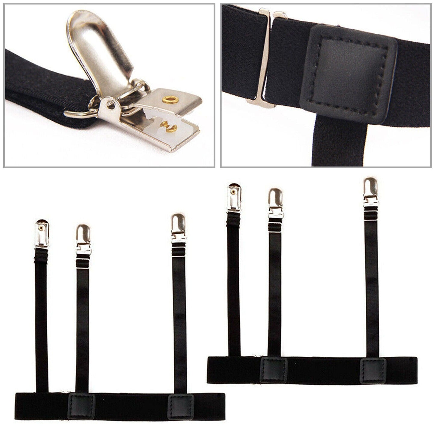 Herren Hemd-Stäbe Gummibänder Hosenträger für sicheren Hemd-Halter