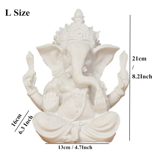 Heimdekoration Natur Sandstein Indische Ganesha Figur Religiöse Hindu Elefantengott Statuen Fengshui Elefantenkopf Buddha