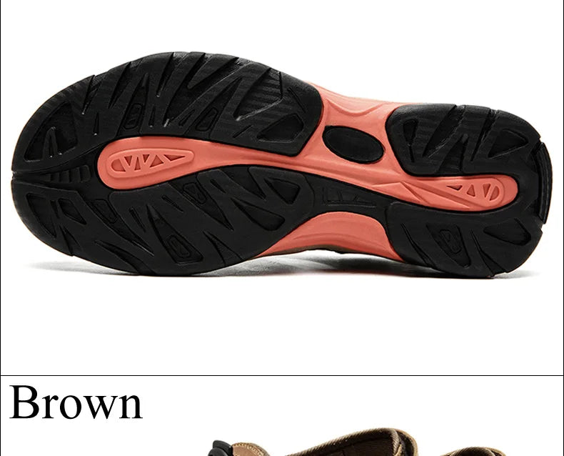 Sommer Herren Outdoor Sandalen Strand Schuhe Echtes Leder Trekking Wandern
