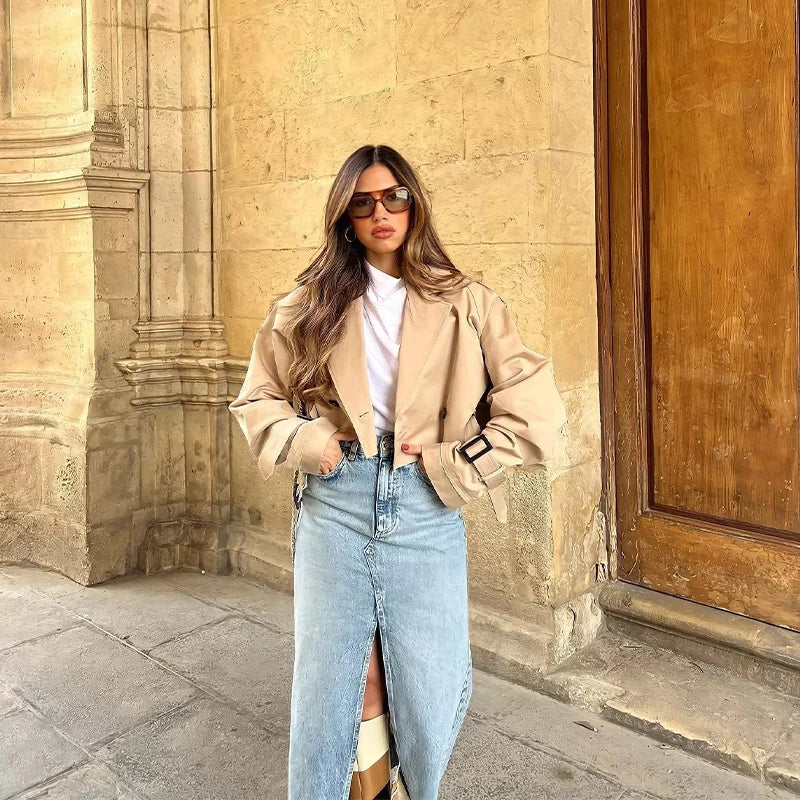 Lena™ | Kurzer Trenchcoat