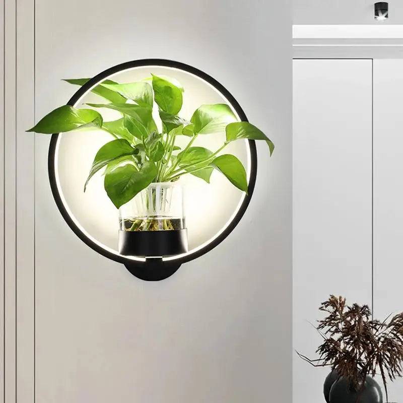 LED-Wandleuchte mit integriertem Pflanzen – Designer-Wandleuchten für Innenräume