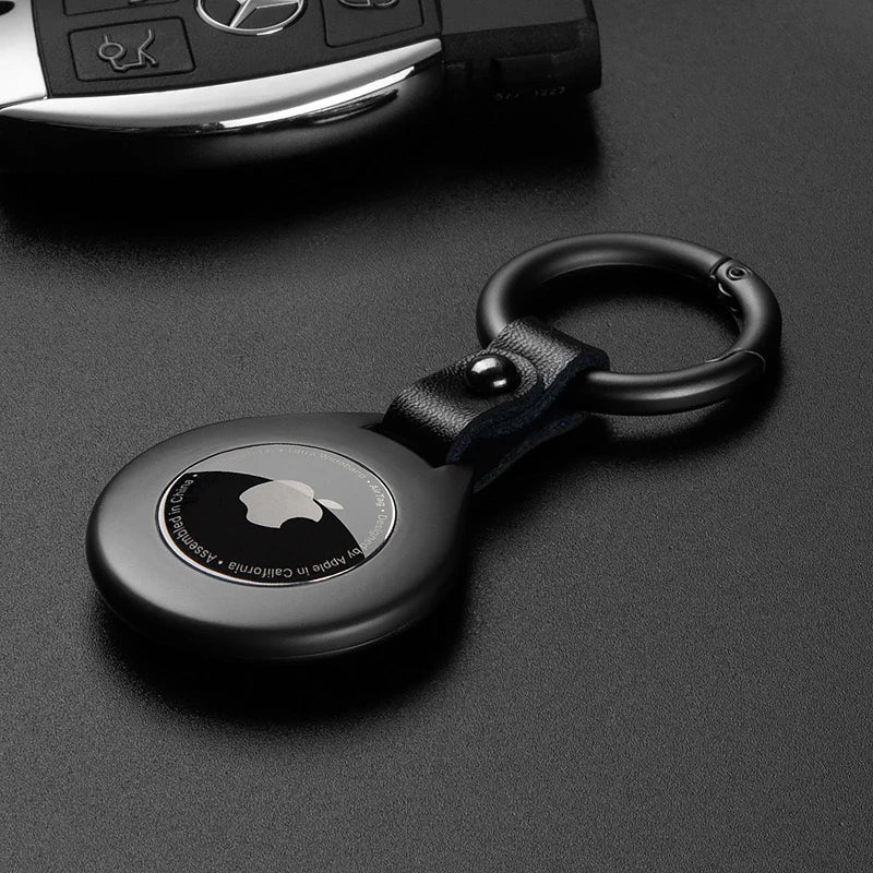 Hochwertige Leder Metall Anhänger Schutzhülle Für Apple Airtags