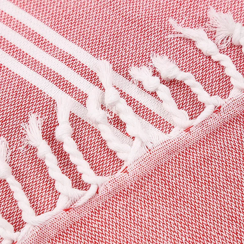 Ona | Absorbierendes türkisches Strand- und Saunatuch mit Fransen | Schnell trocknend und leicht zu pflegen