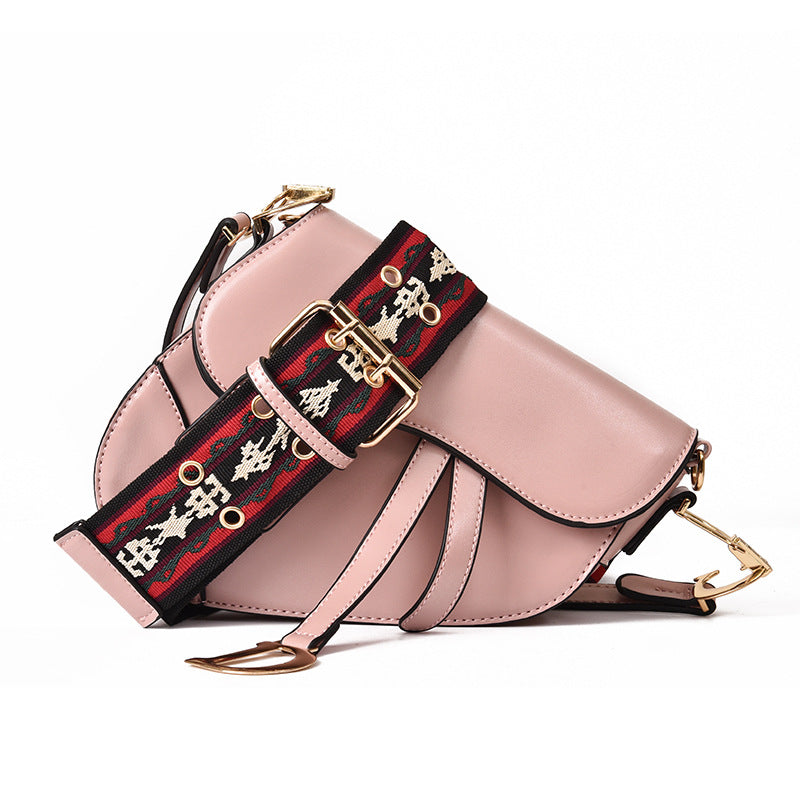 Sandsberg - luxuriöse Damen Umhängetasche - exklusive PU - Leder Satteltasche