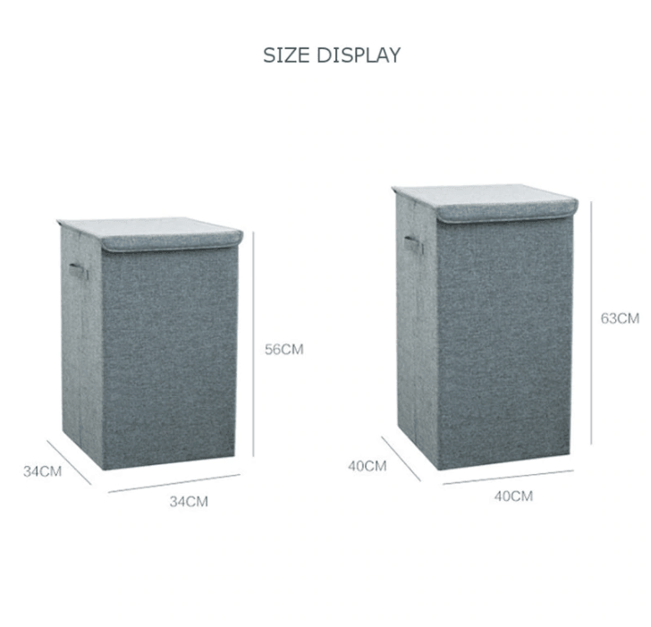 Bamboo Leinen Wäschekorb Mit Deckel