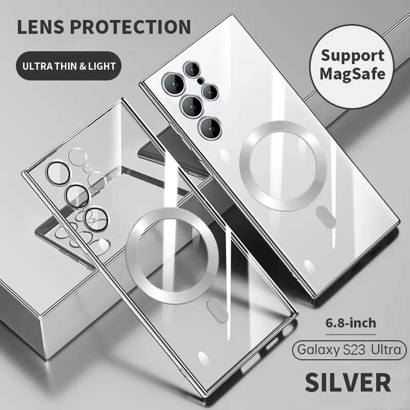 Transparente Luxus-Beschichtung Magnetische Abdeckung für Samsung