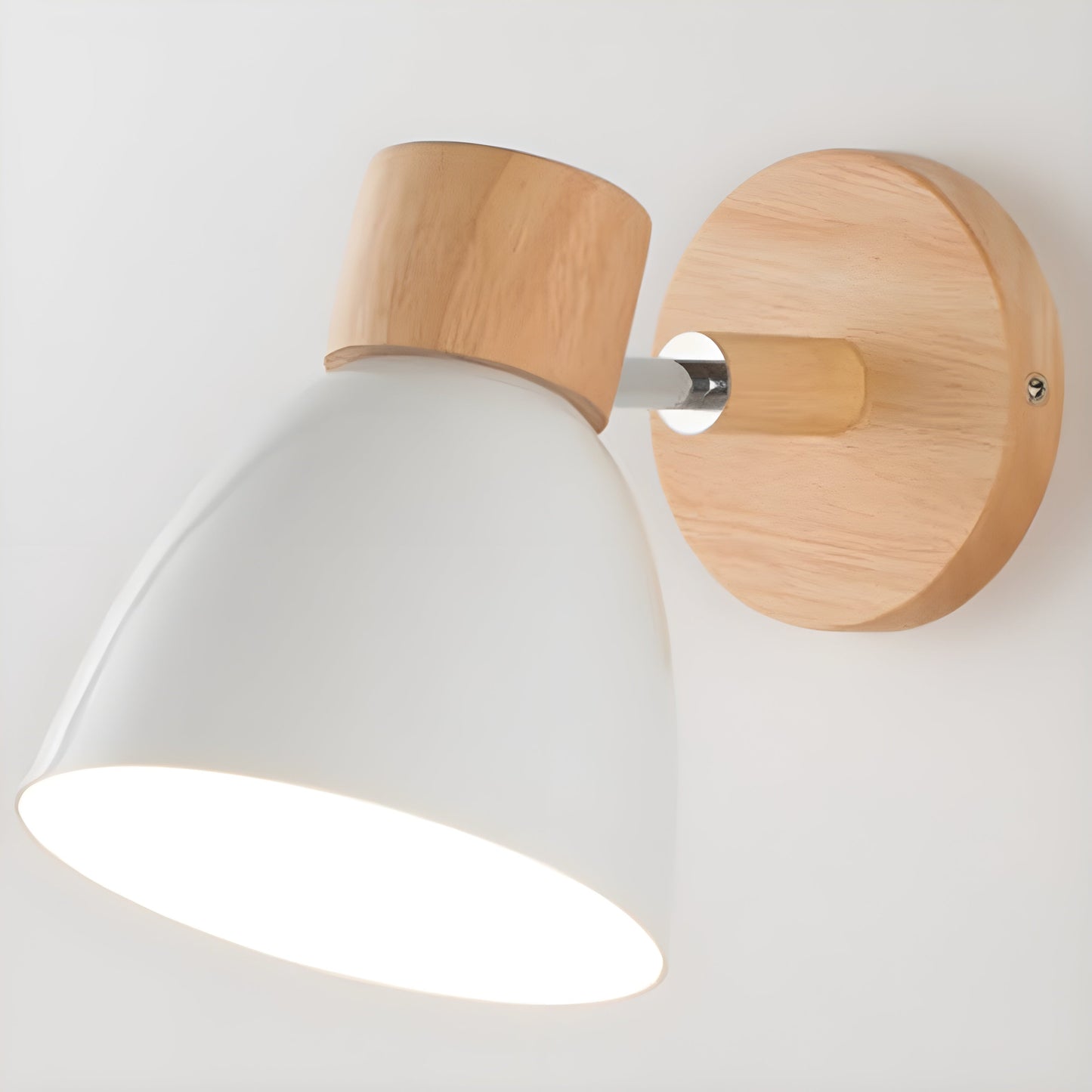 Holz Nordische Wandlampe mit Schalter für das Schlafzimmer