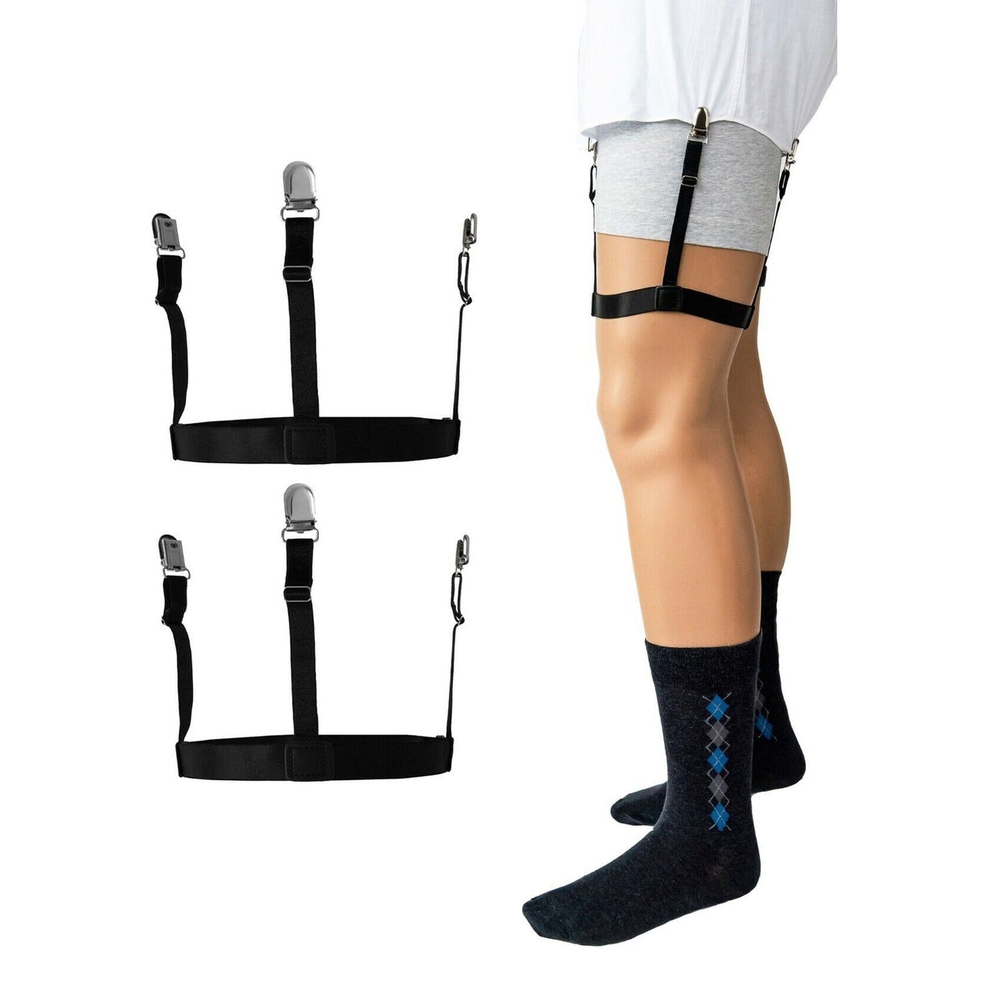 Herren Hemd-Stäbe Gummibänder Hosenträger für sicheren Hemd-Halter