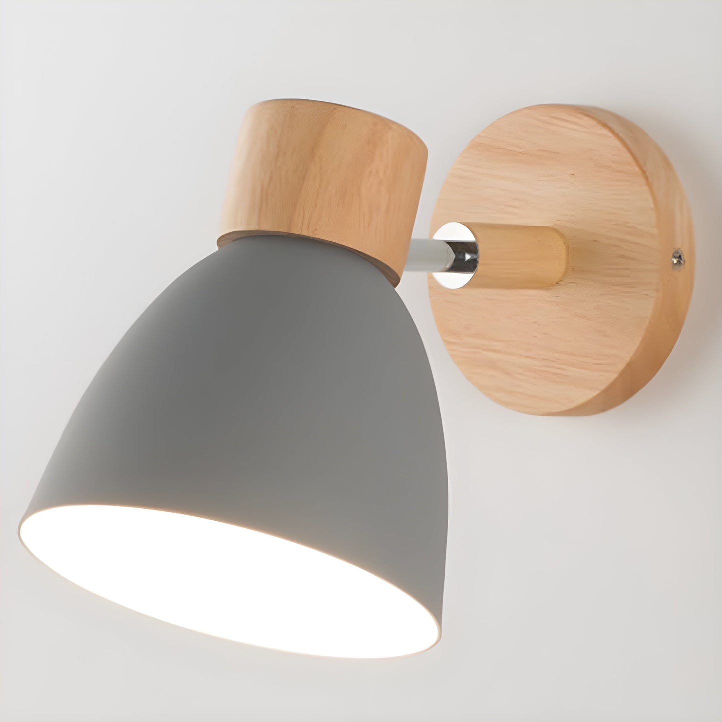 Holz Nordische Wandlampe mit Schalter für das Schlafzimmer