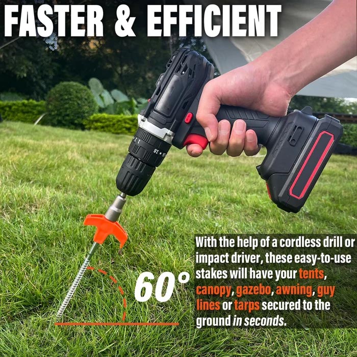 Sandsbergs cm große Zeltheringe zum Einschrauben – Bodenanker zum Einschrauben