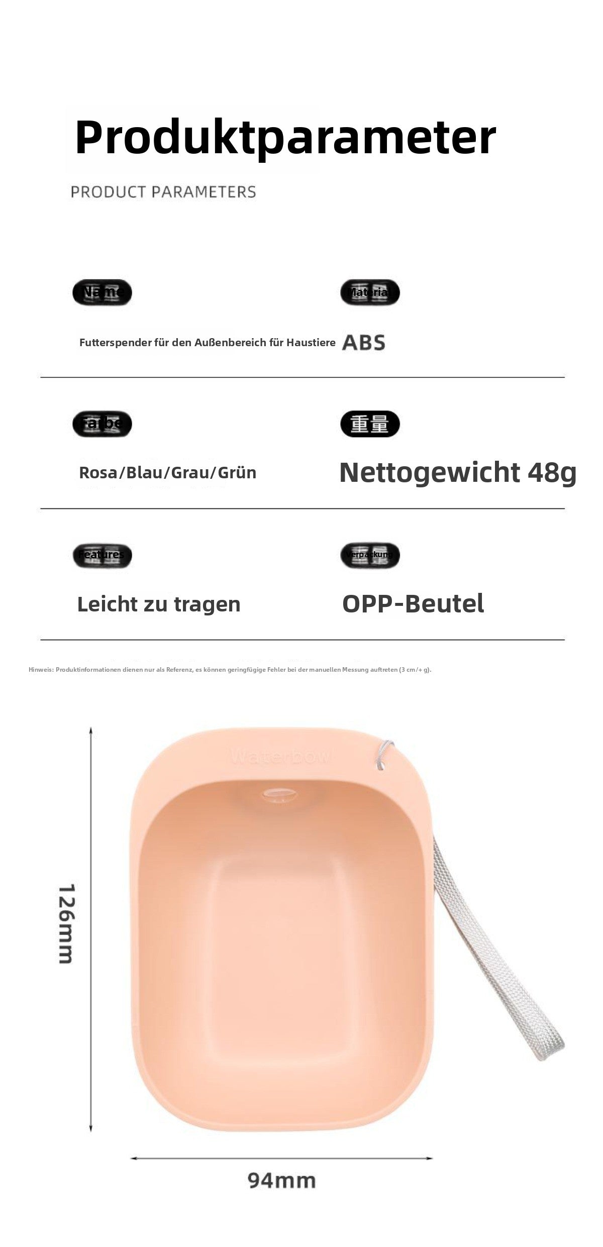 Sandsberg | Futternapf für Haustiere