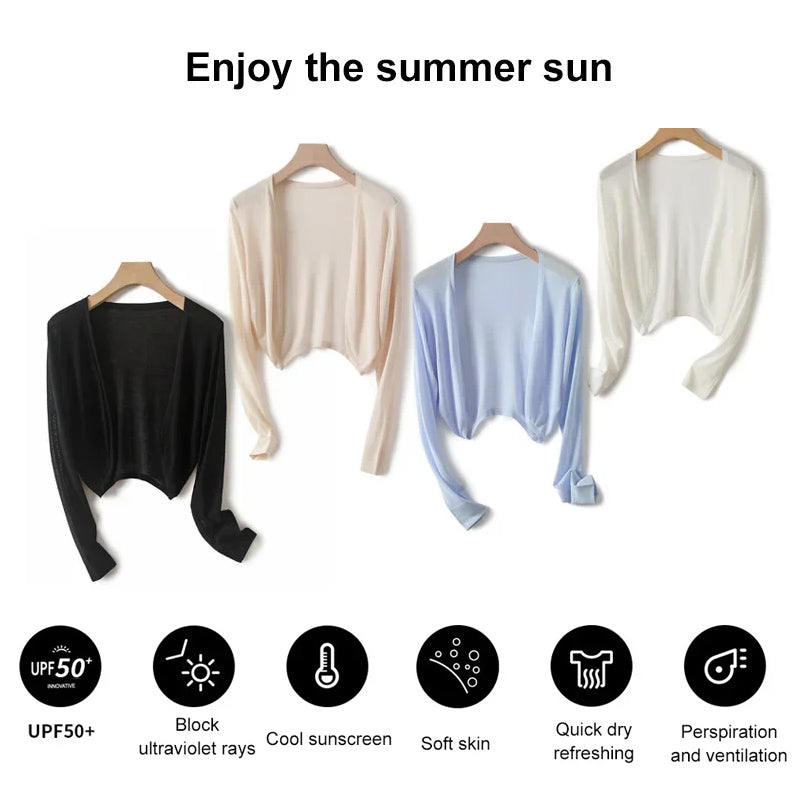 Strickjacke aus Leinenstrick mit Knöpfen