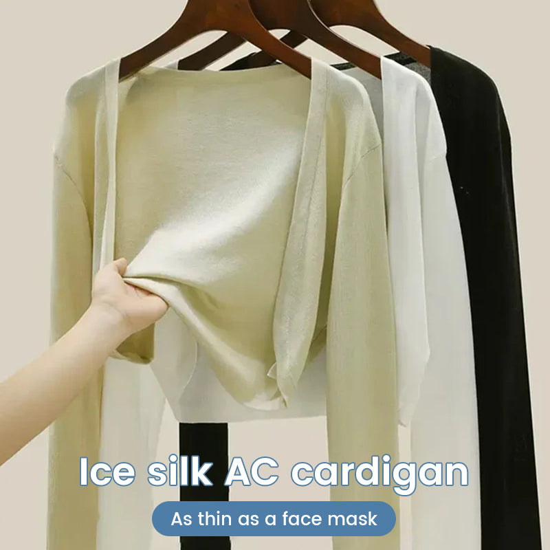 Strickjacke aus Leinenstrick mit Knöpfen