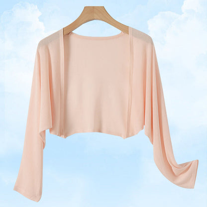 Strickjacke aus Leinenstrick mit Knöpfen