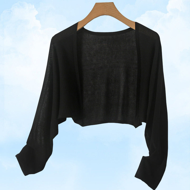 Strickjacke aus Leinenstrick mit Knöpfen