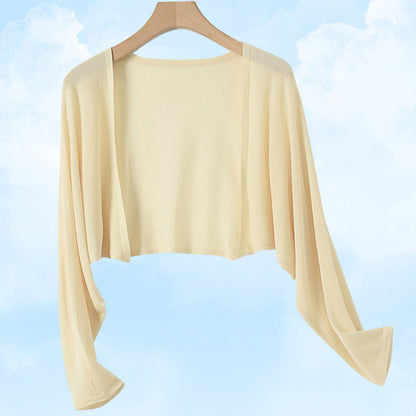 Strickjacke aus Leinenstrick mit Knöpfen