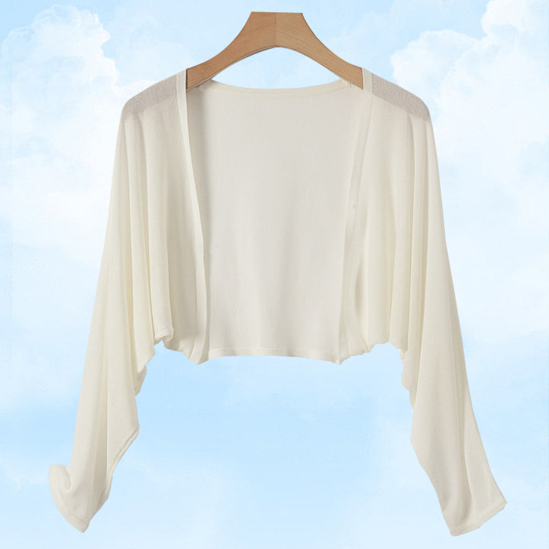 Strickjacke aus Leinenstrick mit Knöpfen