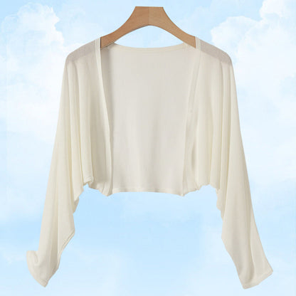 Strickjacke aus Leinenstrick mit Knöpfen