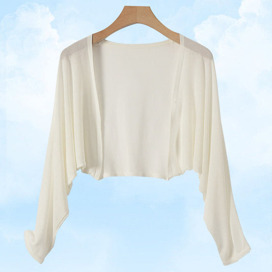 Strickjacke aus Leinenstrick mit Knöpfen