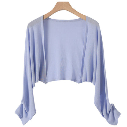 Strickjacke aus Leinenstrick mit Knöpfen