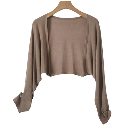 Strickjacke aus Leinenstrick mit Knöpfen