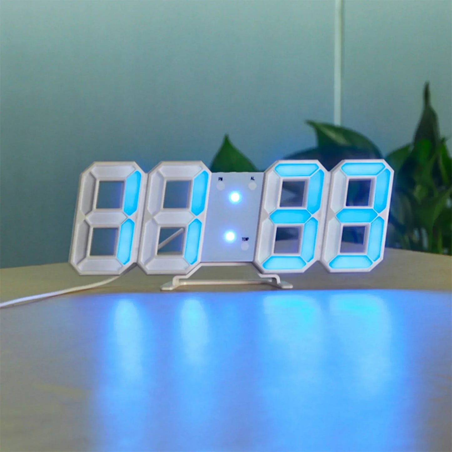Digitale 3D LED Wanduhr – Modernes Design mit Dimmfunktion und optimaler Sichtbarkeit