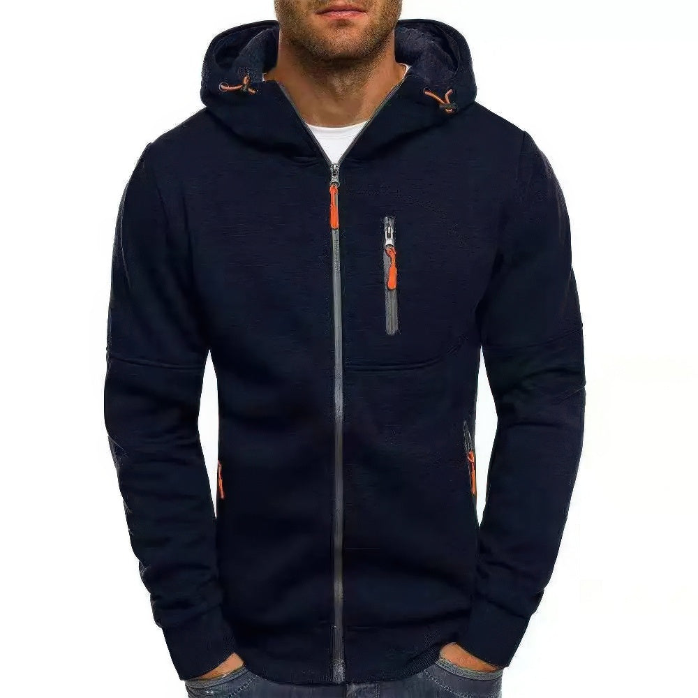 Bequeme Herren Hoodie Weste mit Reißverschluss