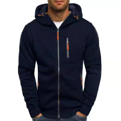 Bequeme Herren Hoodie Weste mit Reißverschluss