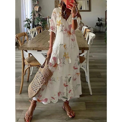 LA FEMME KLEID | Bohemian Maxi-Kleid für sommerliche Eleganz