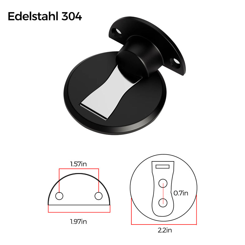 Unsichtbarer magnetischer Türstopper aus Edelstahl