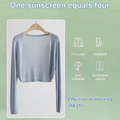 Strickjacke aus Leinenstrick mit Knöpfen