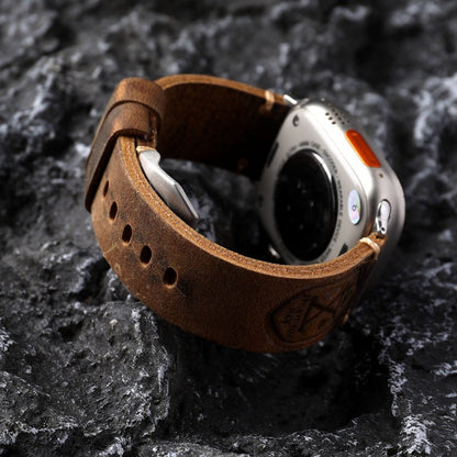 Handgefertigtes Vintage Leder-Apple-Watch-Band