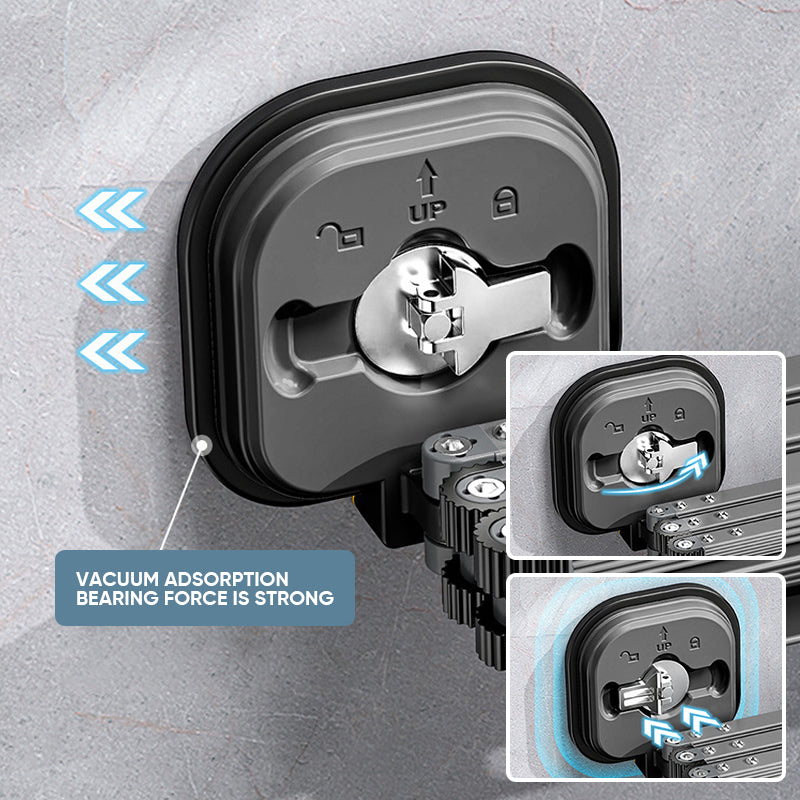 Sandsberg | Wandmontierter klappbarer Kleiderständer mit Saugnapf