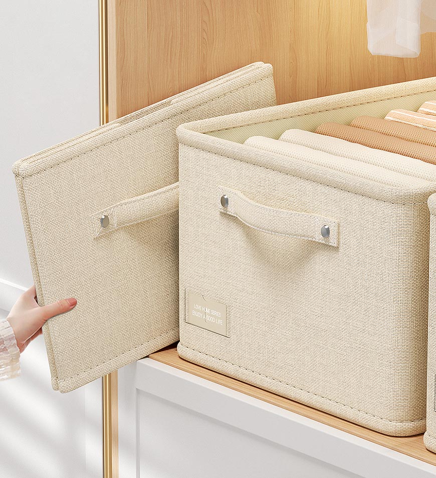 Sandsberg® Große, faltbare Stoffaufbewahrungsbox für Kleidung