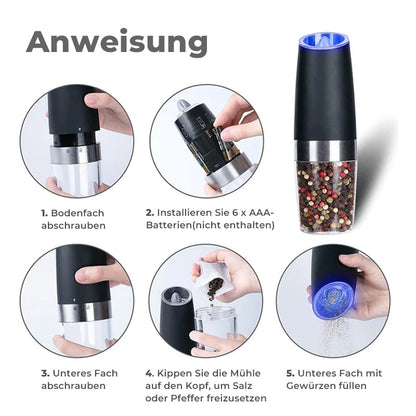 elektrische Schwerkraft-Induktions-Salz- und Pfeffermühle