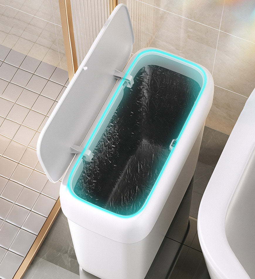 Sandsberg® Schmaler Badezimmer-Mülleimer mit Deckel Z39