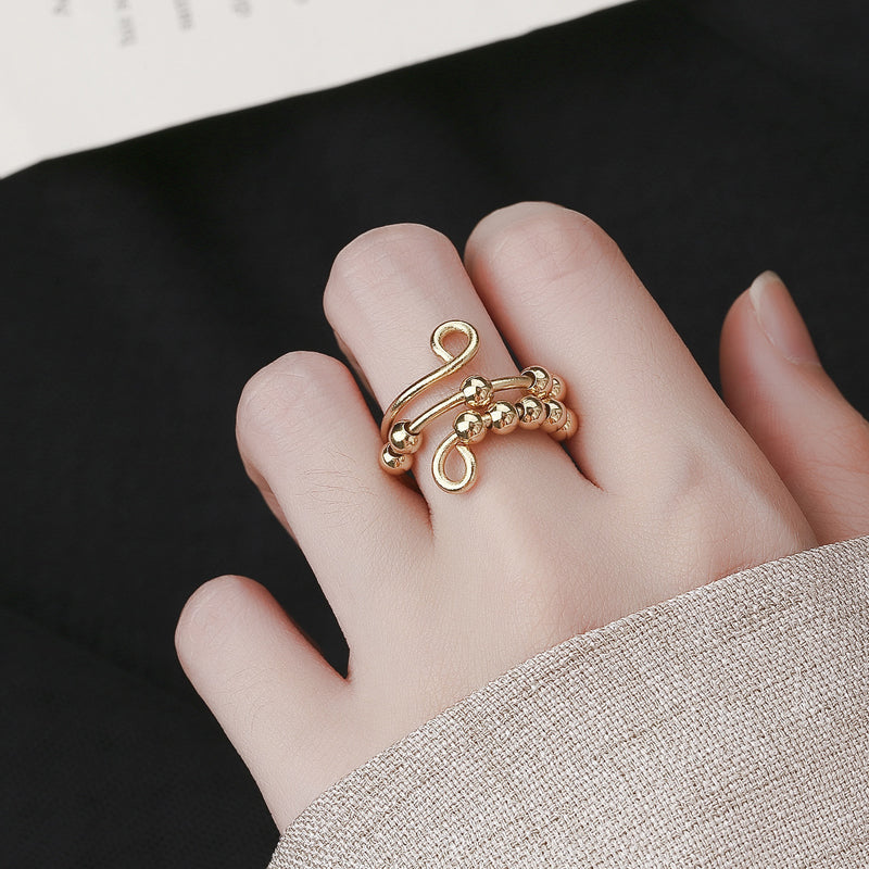 Vertreiben Sie Ihre Angst Kreis Perlen Zappelring